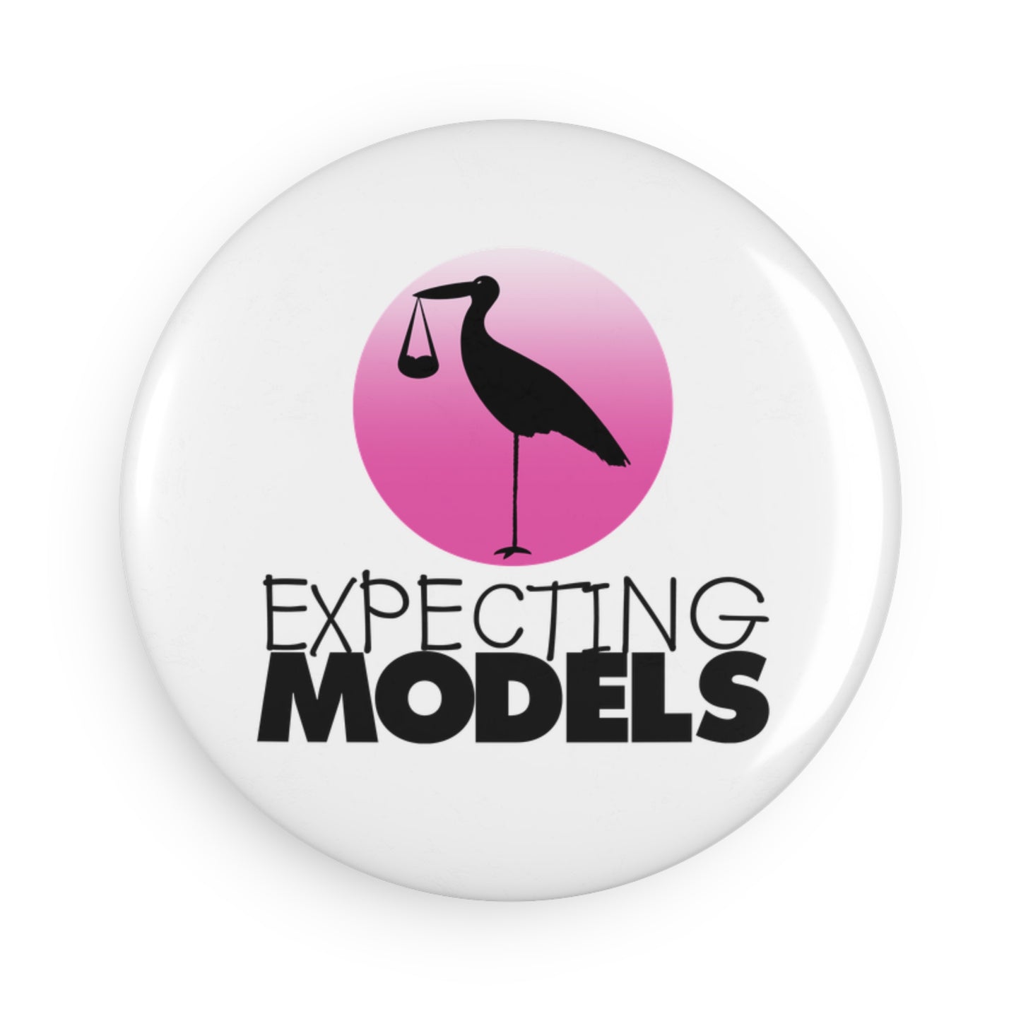 Expecting Models Button Magnet Set | Cute Baby Shower Gifts, Gender Reveal Decor, Nursery Magnet, Fun Kitchen Decor