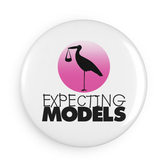 Expecting Models Button Magnet Set | Cute Baby Shower Gifts, Gender Reveal Decor, Nursery Magnet, Fun Kitchen Decor