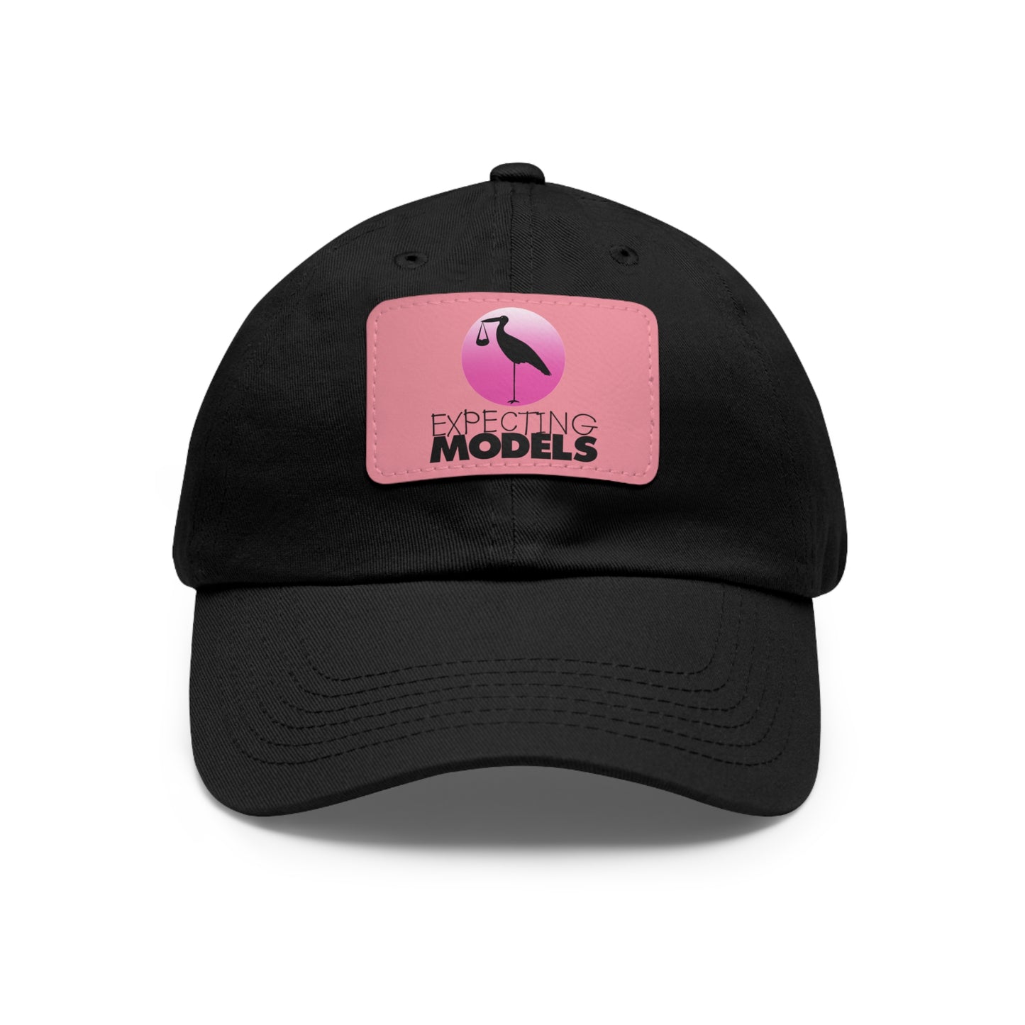 Stylish Dad Hat with Leather Patch for Expecting Models, Trendy Cap, Gift for Expecting Parents, Casual Headwear, Unisex Fashion