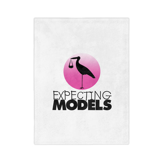 Expecting Models Velveteen Microfiber Blanket | Cozy Throw | Baby Shower Gift | Nursery Decor | New Mom Gift | Soft and Plush Multi-Use