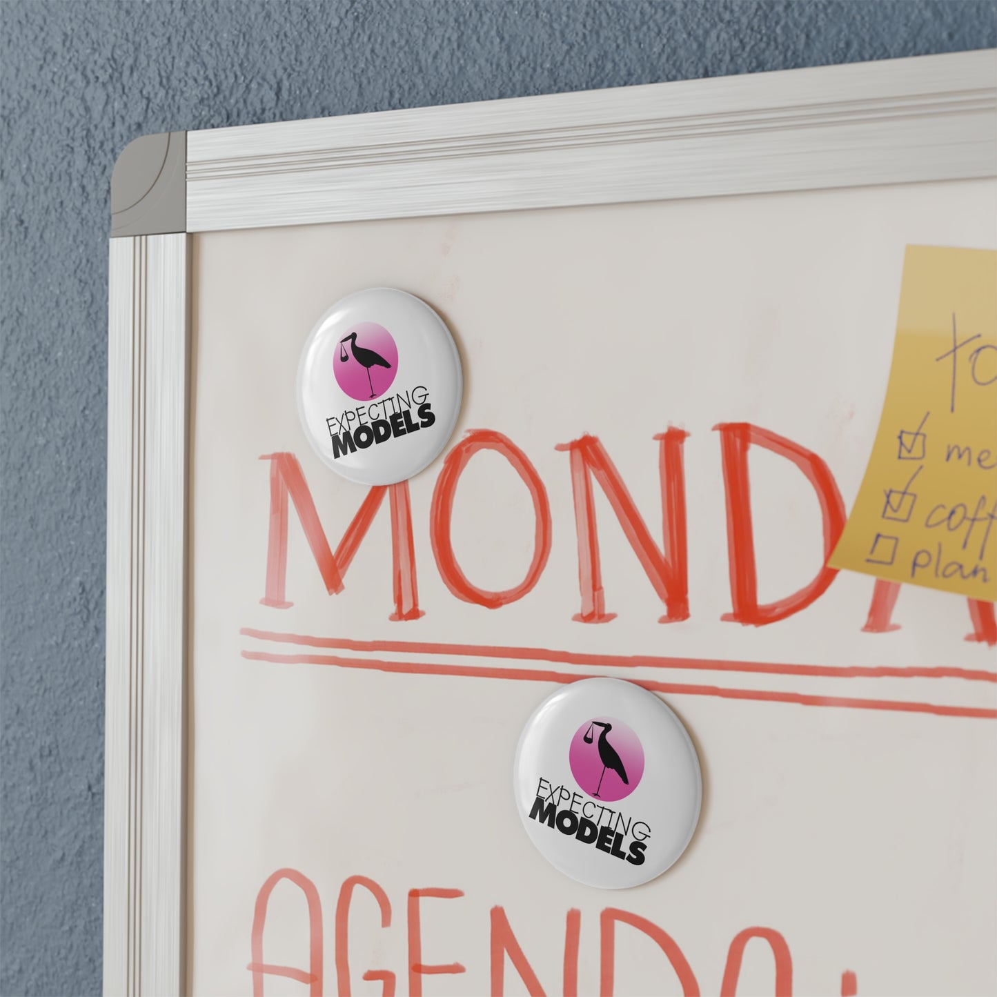 Expecting Models Button Magnet Set | Cute Baby Shower Gifts, Gender Reveal Decor, Nursery Magnet, Fun Kitchen Decor