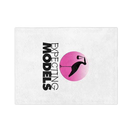 Expecting Models Velveteen Microfiber Blanket | Cozy Throw | Baby Shower Gift | Nursery Decor | New Mom Gift | Soft and Plush Multi-Use