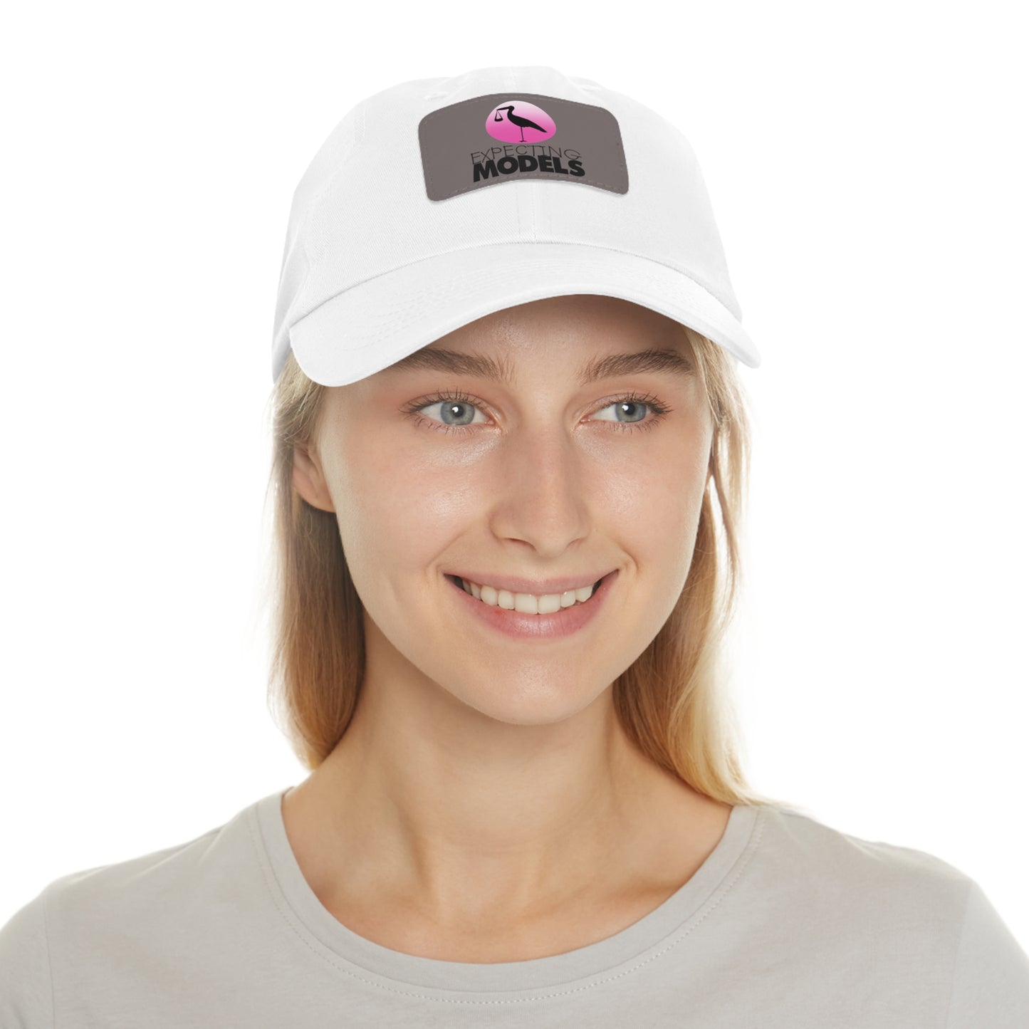 Stylish Dad Hat with Leather Patch for Expecting Models, Trendy Cap, Gift for Expecting Parents, Casual Headwear, Unisex Fashion