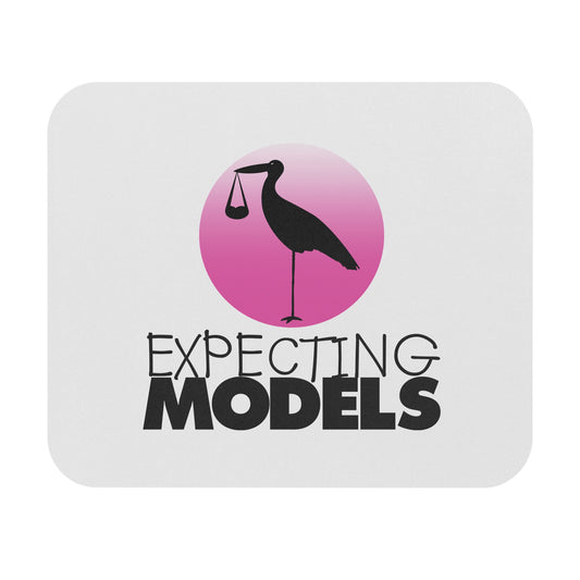 Expecting Models Mouse Pad, Fun Desk Accessory, Baby Shower Gift, Home Office Decor, Stork Design, Unique Gift Idea