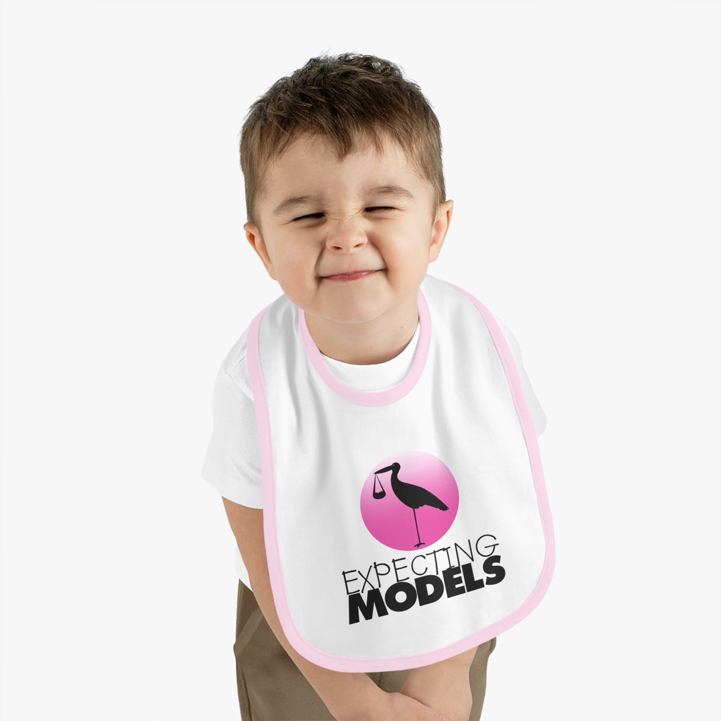 Baby Bib, Cute Baby Shower Gift, Expecting Models Bib, Newborn Essentials, Trendy Infant Bib, Unique Baby Gift