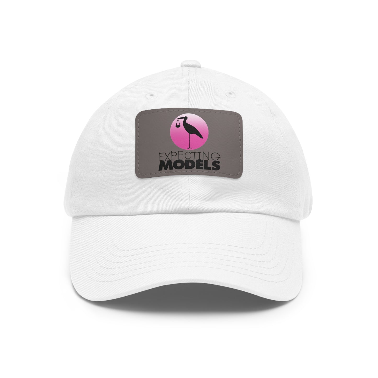 Stylish Dad Hat with Leather Patch for Expecting Models, Trendy Cap, Gift for Expecting Parents, Casual Headwear, Unisex Fashion