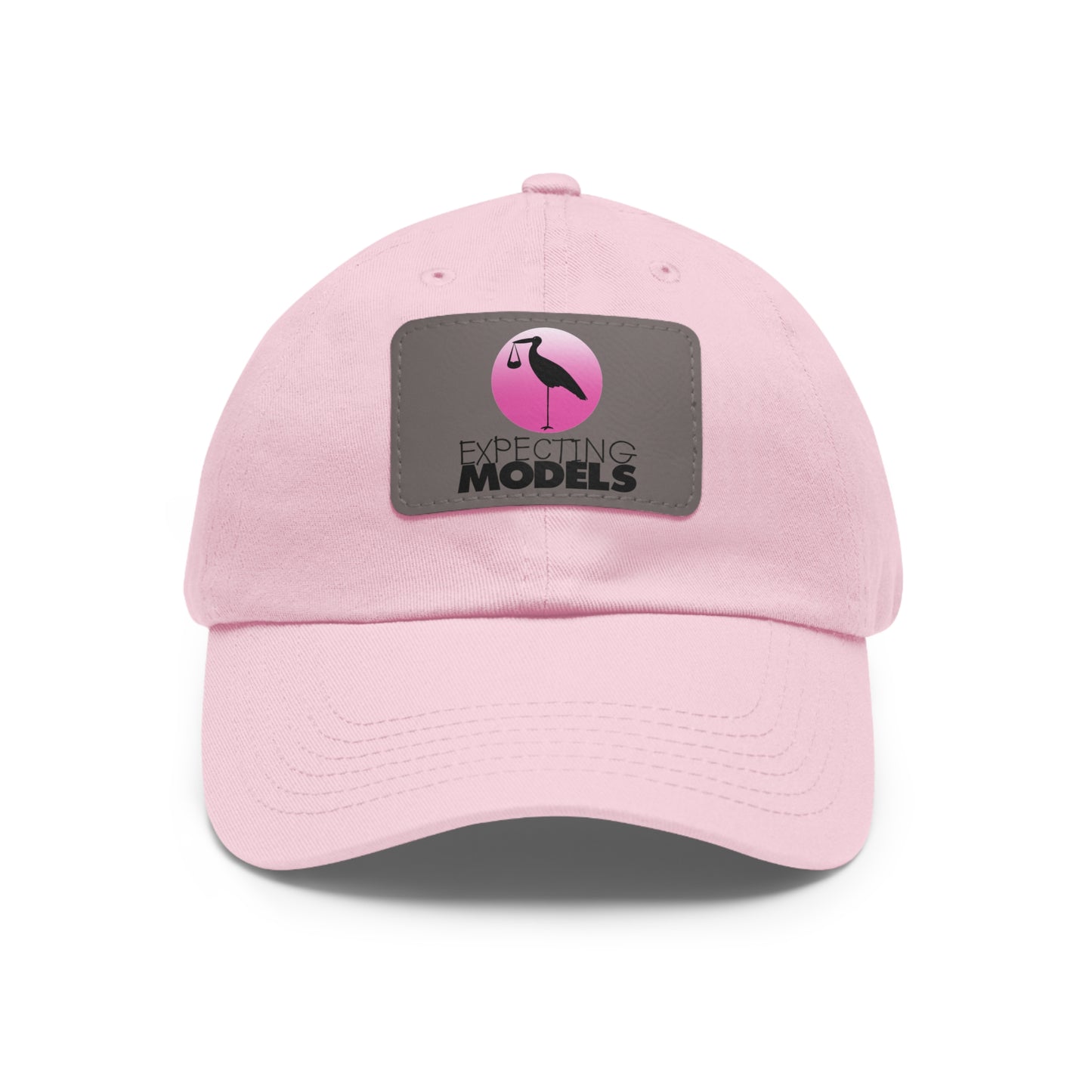 Stylish Dad Hat with Leather Patch for Expecting Models, Trendy Cap, Gift for Expecting Parents, Casual Headwear, Unisex Fashion