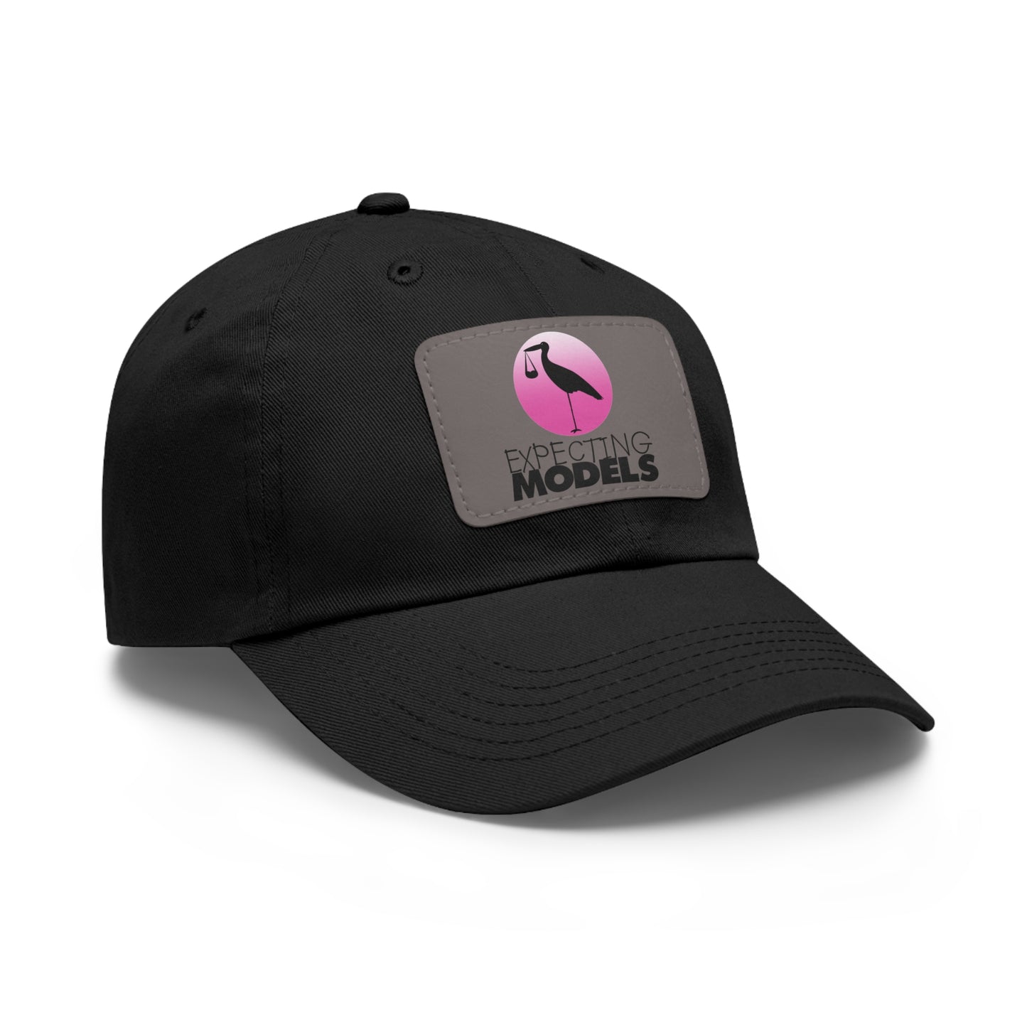 Stylish Dad Hat with Leather Patch for Expecting Models, Trendy Cap, Gift for Expecting Parents, Casual Headwear, Unisex Fashion