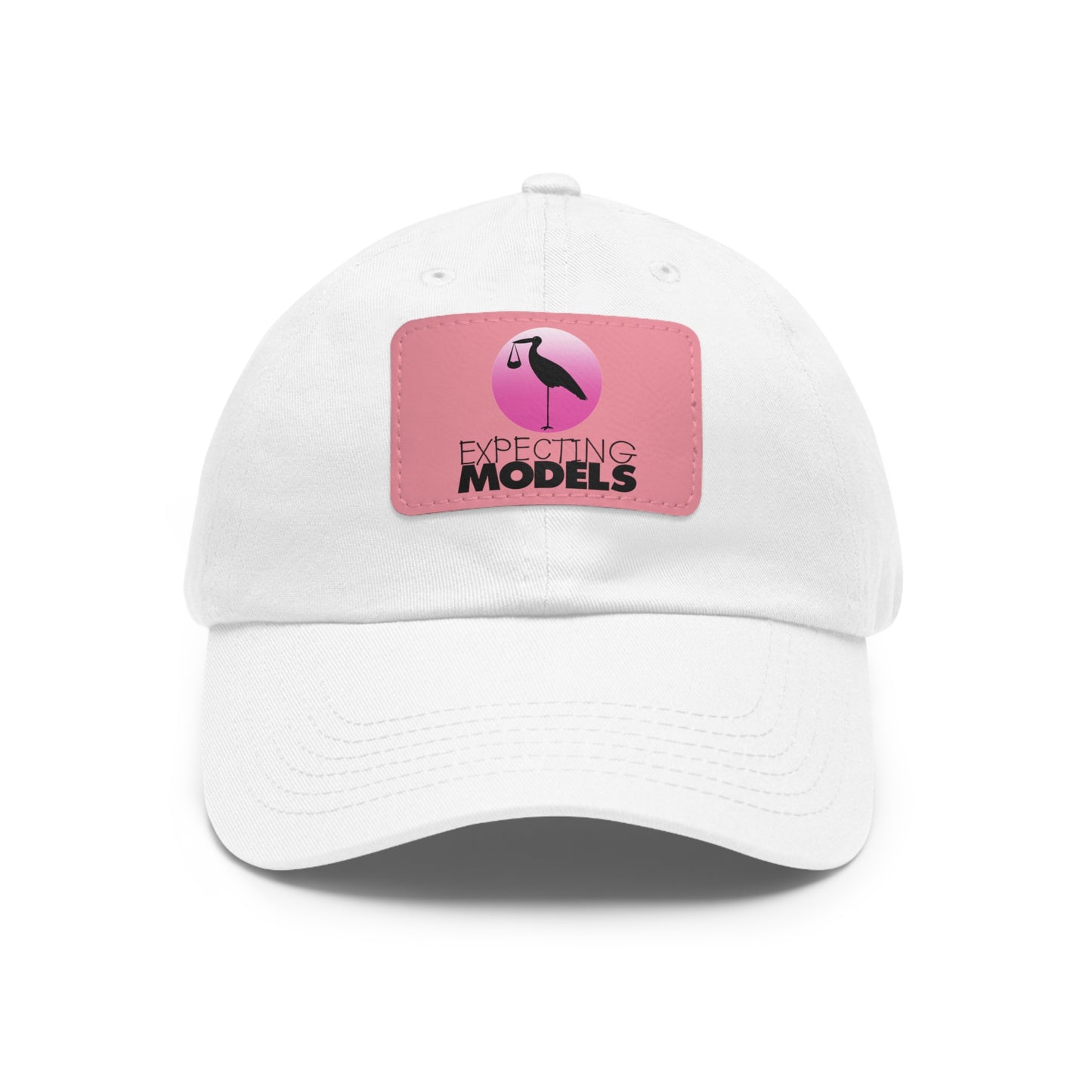 Stylish Dad Hat with Leather Patch for Expecting Models, Trendy Cap, Gift for Expecting Parents, Casual Headwear, Unisex Fashion
