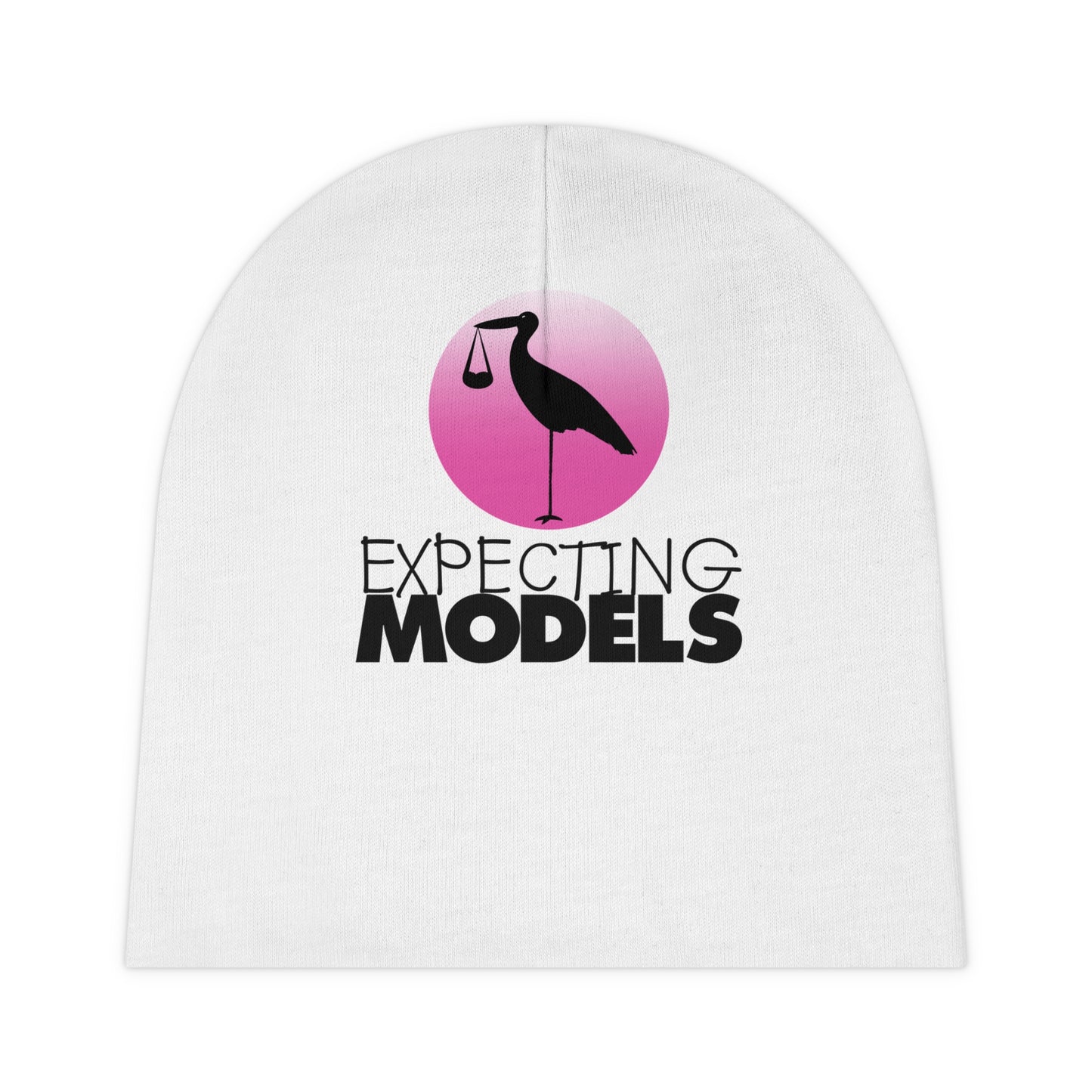 Expecting Models Baby Beanie - Perfect Gift for New Parents, Baby Shower, Cute Infant Hat, Gender Reveal, Stylish Baby Wear