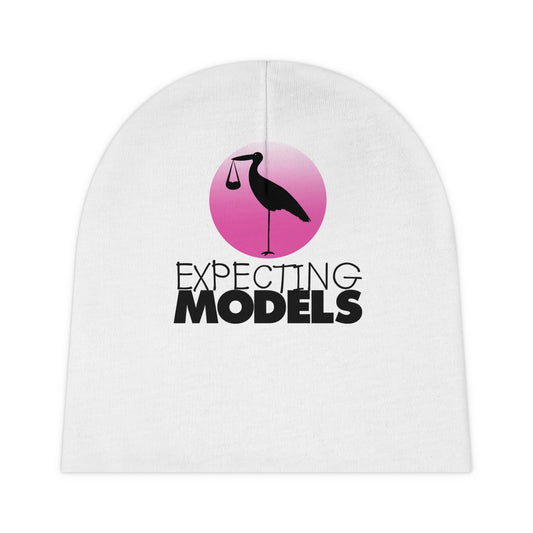 Expecting Models Baby Beanie - Perfect Gift for New Parents, Baby Shower, Cute Infant Hat, Gender Reveal, Stylish Baby Wear