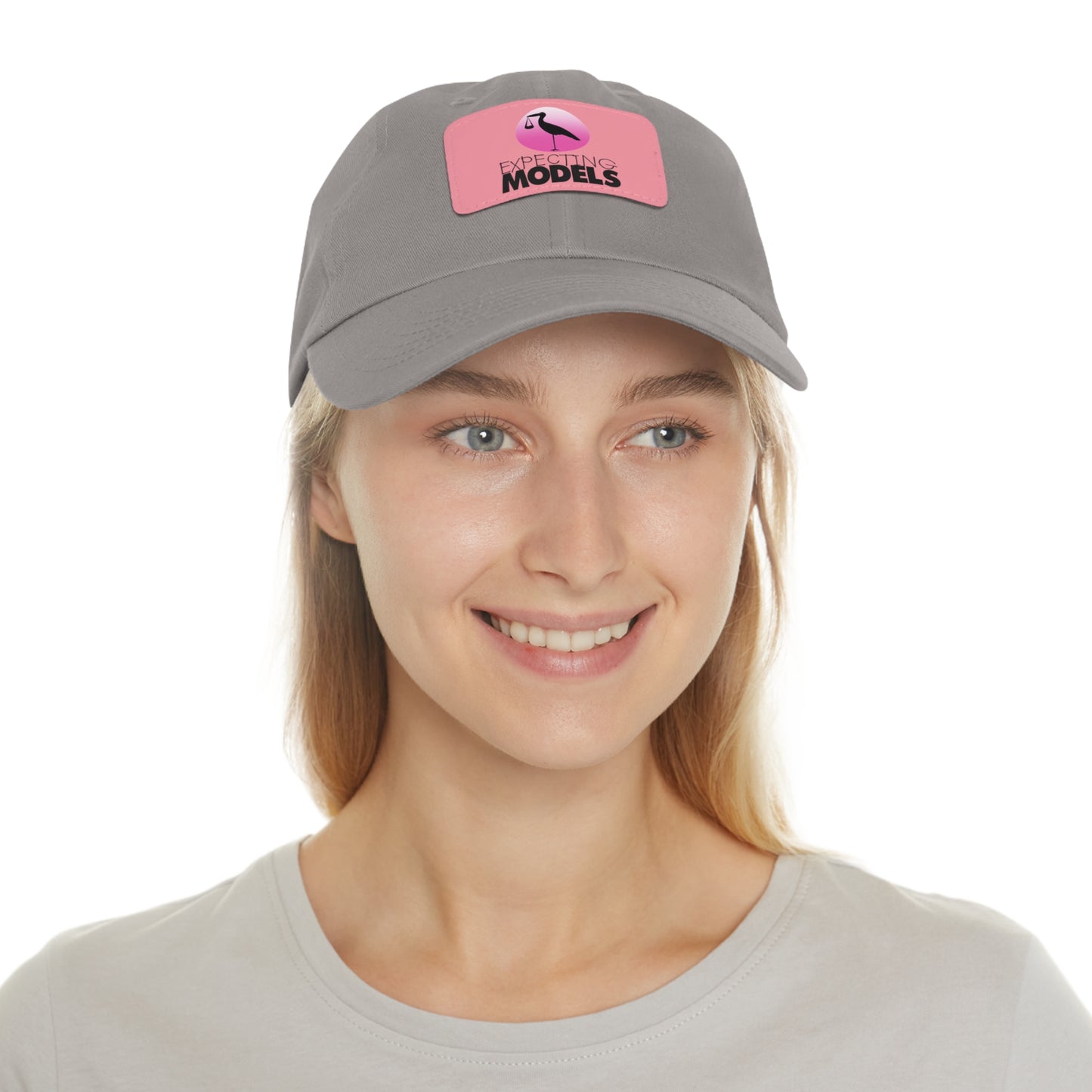 Stylish Dad Hat with Leather Patch for Expecting Models, Trendy Cap, Gift for Expecting Parents, Casual Headwear, Unisex Fashion
