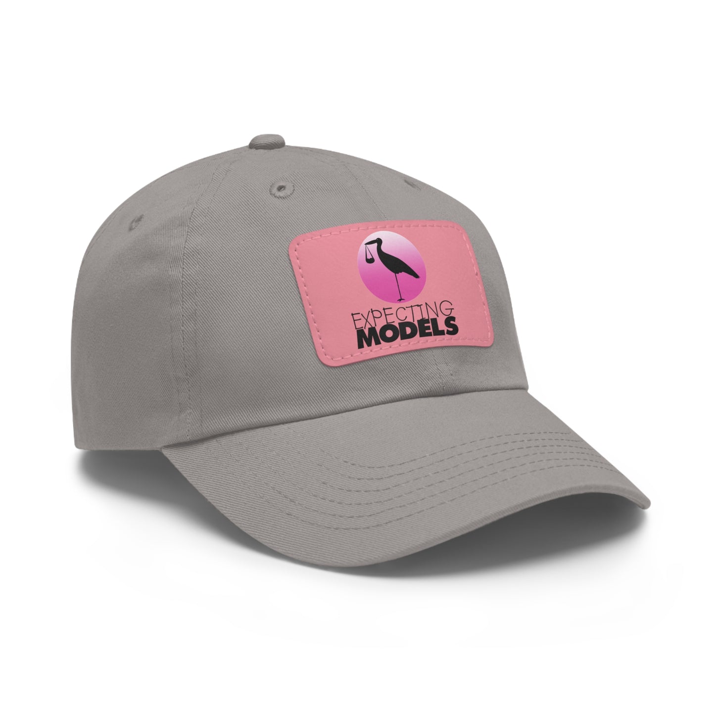 Stylish Dad Hat with Leather Patch for Expecting Models, Trendy Cap, Gift for Expecting Parents, Casual Headwear, Unisex Fashion