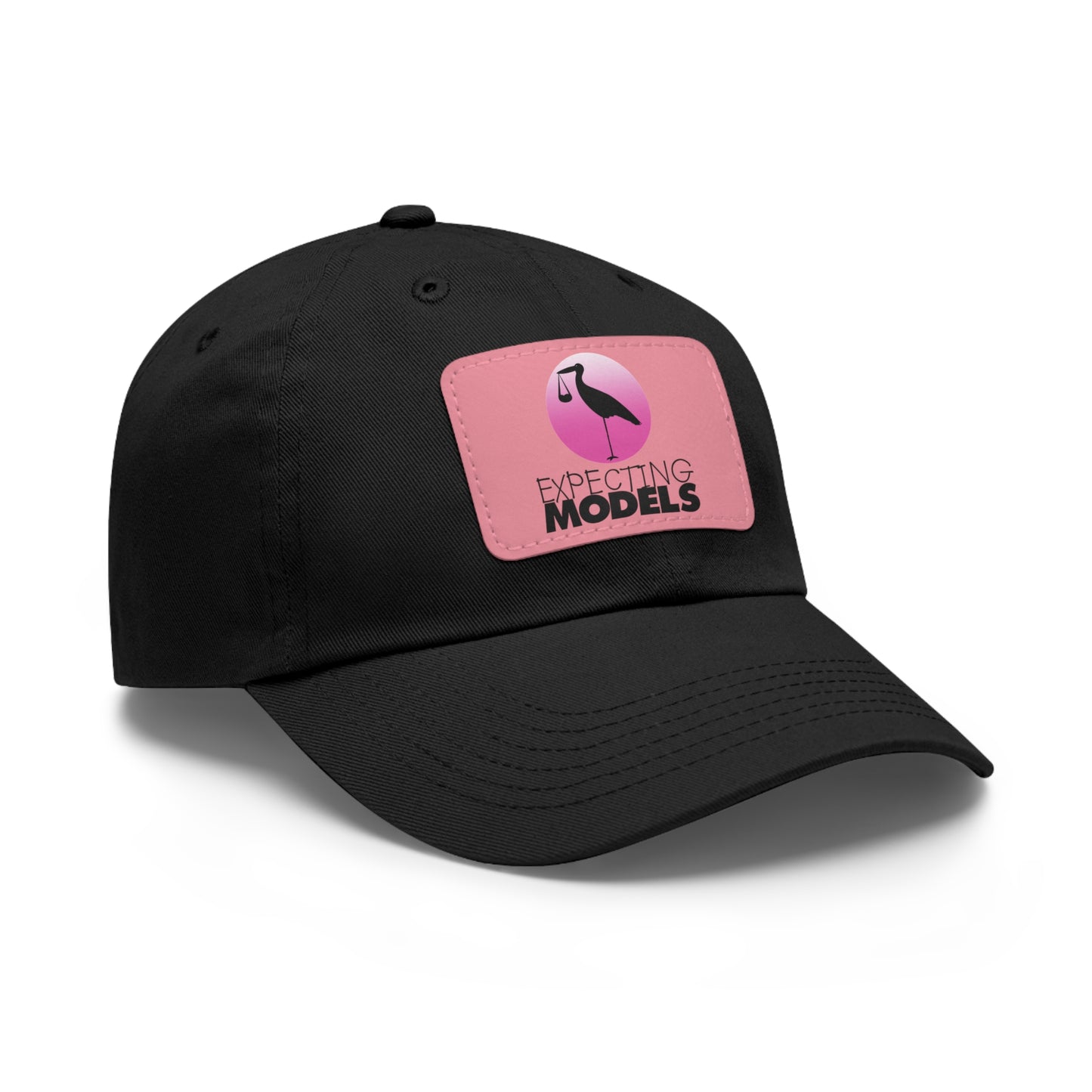 Stylish Dad Hat with Leather Patch for Expecting Models, Trendy Cap, Gift for Expecting Parents, Casual Headwear, Unisex Fashion
