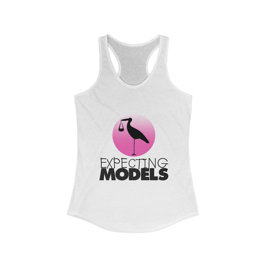 Expecting Models Racerback Tank - Cute Maternity Top, Spring/Summer Activewear, Baby Shower Gift, Casual Wear