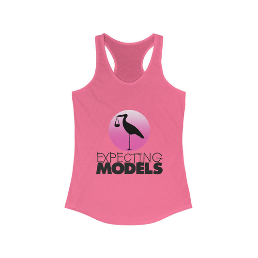 Expecting Models Racerback Tank - Cute Maternity Top, Spring/Summer Activewear, Baby Shower Gift, Casual Wear