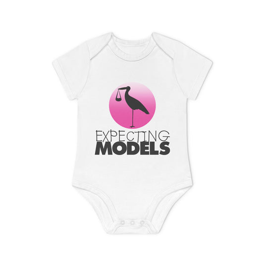 Expecting Models Baby Bodysuit | Cute Organic Infant Outfit for Baby Showers, Newborn Gift, Maternity Celebrations, Gender Reveal