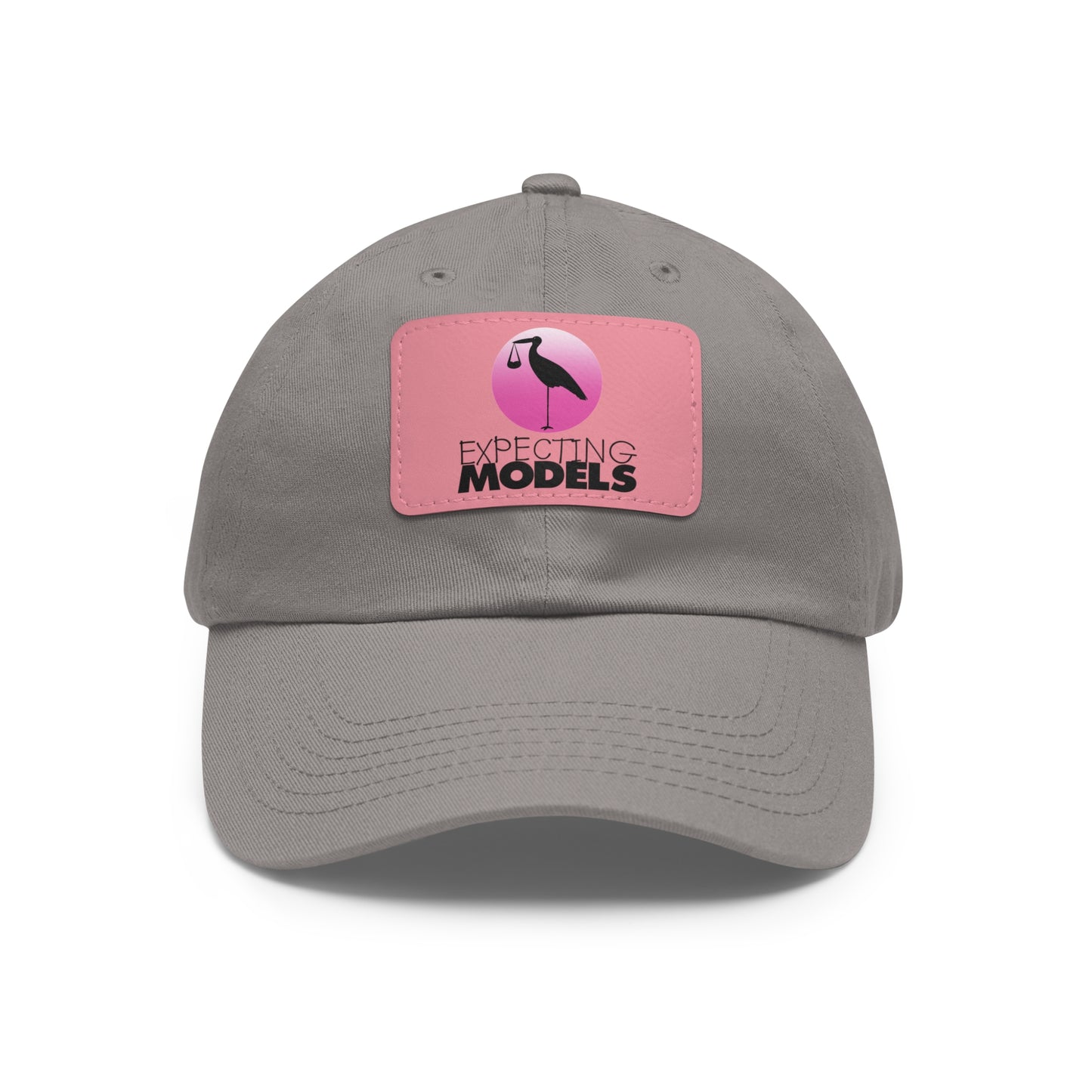 Stylish Dad Hat with Leather Patch for Expecting Models, Trendy Cap, Gift for Expecting Parents, Casual Headwear, Unisex Fashion