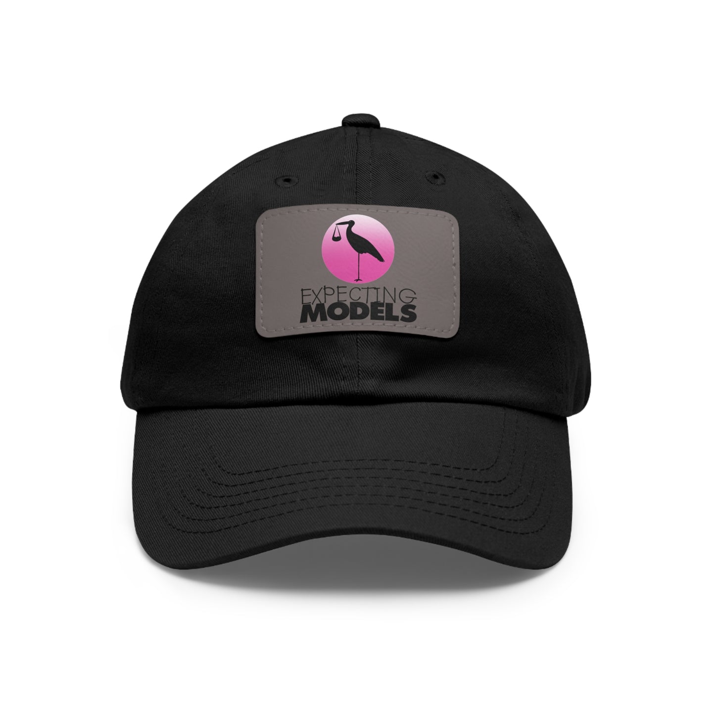 Stylish Dad Hat with Leather Patch for Expecting Models, Trendy Cap, Gift for Expecting Parents, Casual Headwear, Unisex Fashion