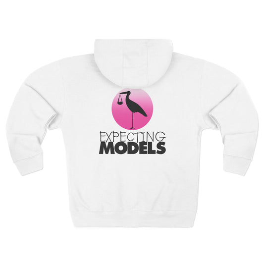 Expecting Models Unisex Zip Hoodie | Maternity Wear, Comfortable Sweatshirt, Unique Gift for Moms, Baby Shower Gift, Trendy Streetwear