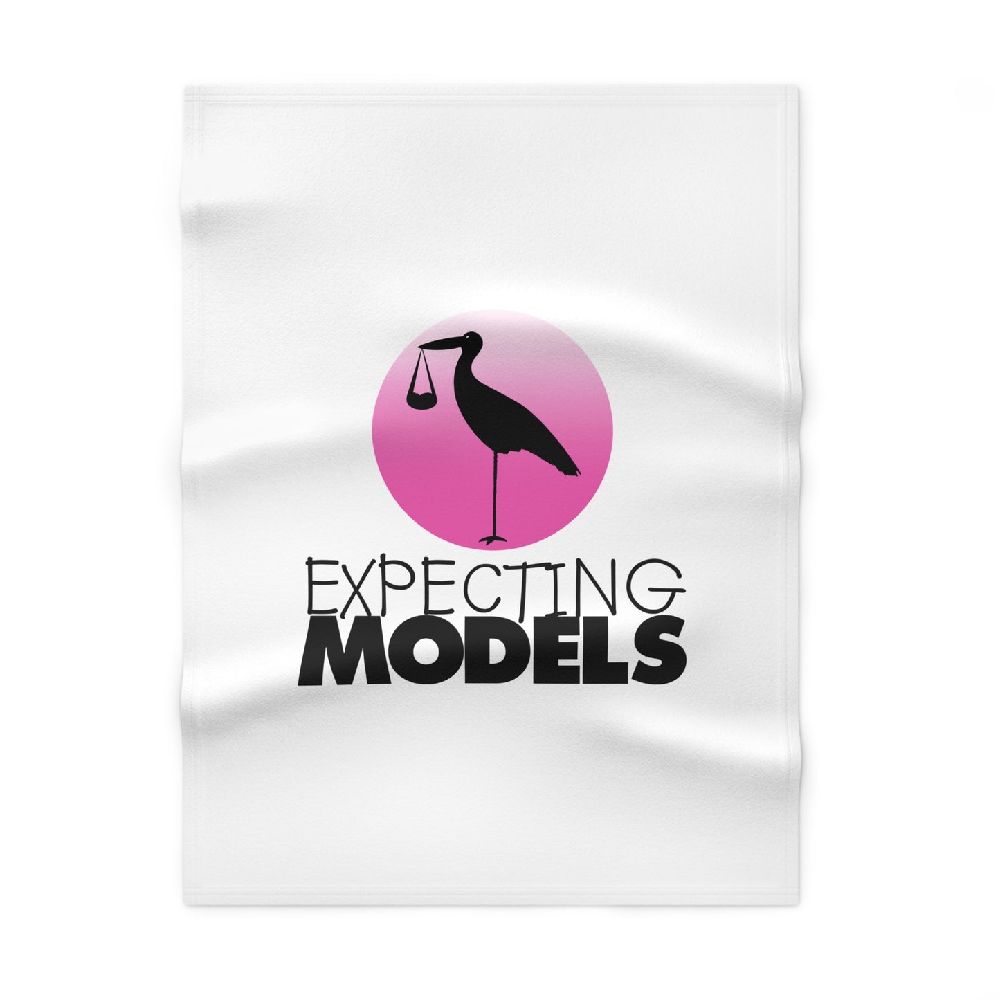 Expecting Models Baby Blanket - Soft Fleece Blanket for Baby Showers, Nursery Decor, Gender Reveal, New Parents Gift, Cozy Blanket