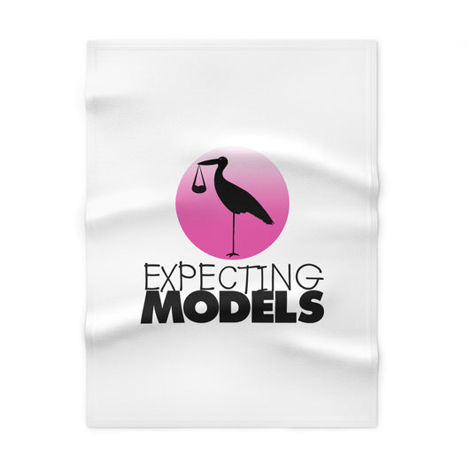 Expecting Models Baby Blanket - Soft Fleece Blanket for Baby Showers, Nursery Decor, Gender Reveal, New Parents Gift, Cozy Blanket