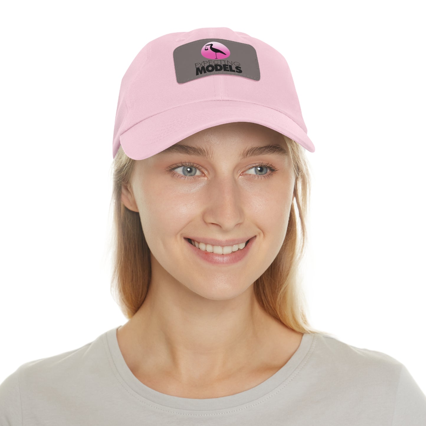 Stylish Dad Hat with Leather Patch for Expecting Models, Trendy Cap, Gift for Expecting Parents, Casual Headwear, Unisex Fashion