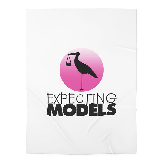 Expecting Models Baby Swaddle Blanket - Newborn Gift, Baby Shower Present, Gender Reveal, Soft Blanket, Cute Nursery Decor