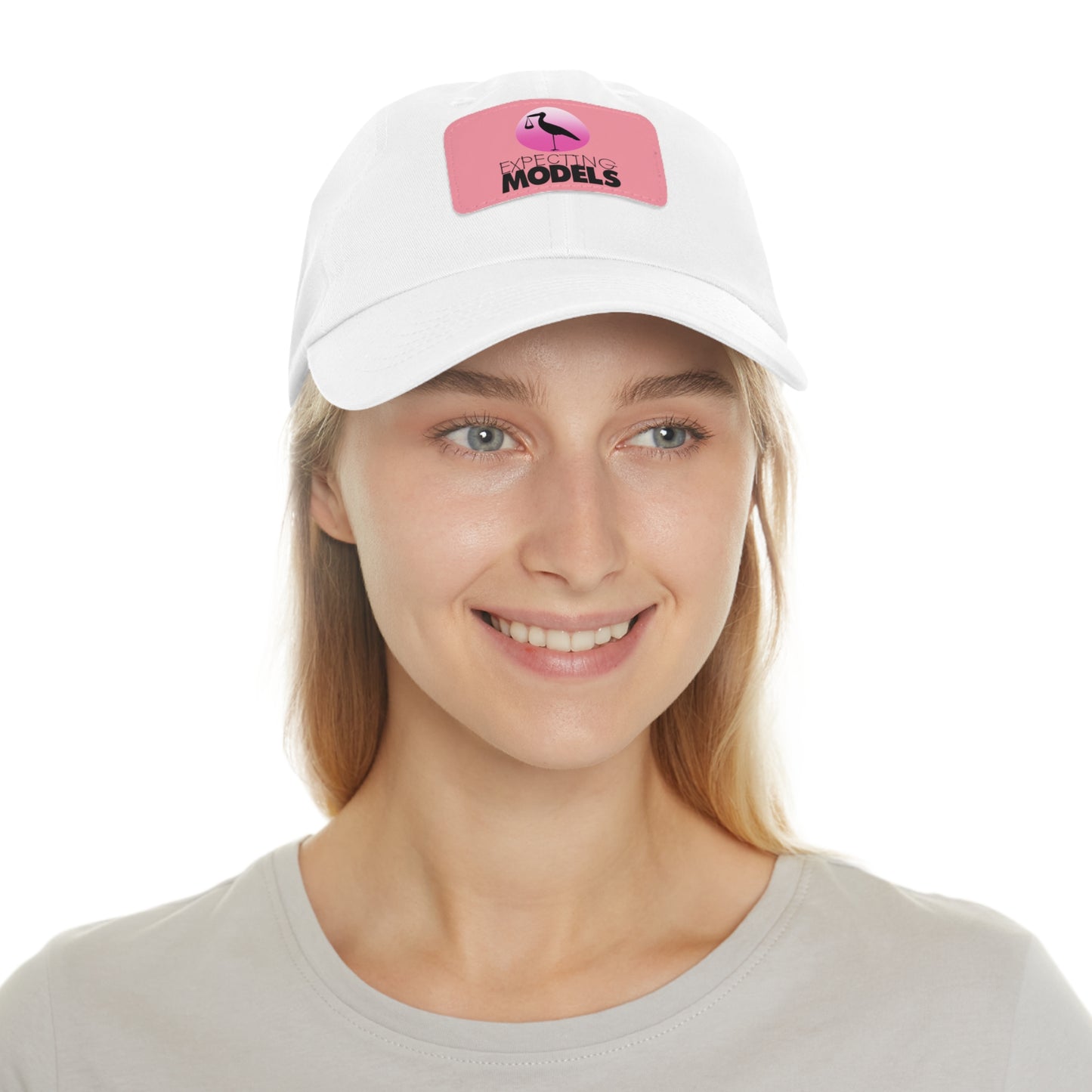 Stylish Dad Hat with Leather Patch for Expecting Models, Trendy Cap, Gift for Expecting Parents, Casual Headwear, Unisex Fashion