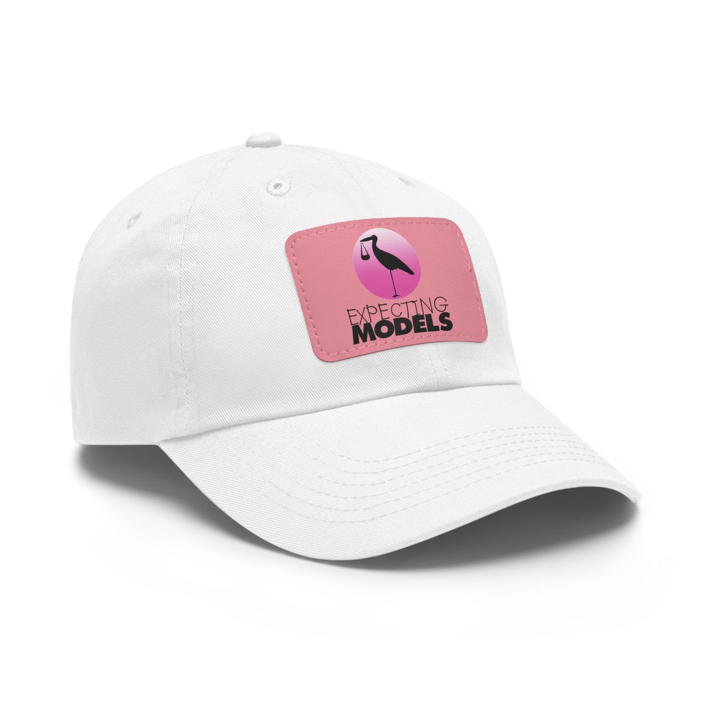 Stylish Dad Hat with Leather Patch for Expecting Models, Trendy Cap, Gift for Expecting Parents, Casual Headwear, Unisex Fashion