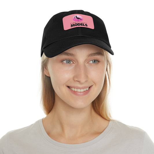 Stylish Dad Hat with Leather Patch for Expecting Models, Trendy Cap, Gift for Expecting Parents, Casual Headwear, Unisex Fashion