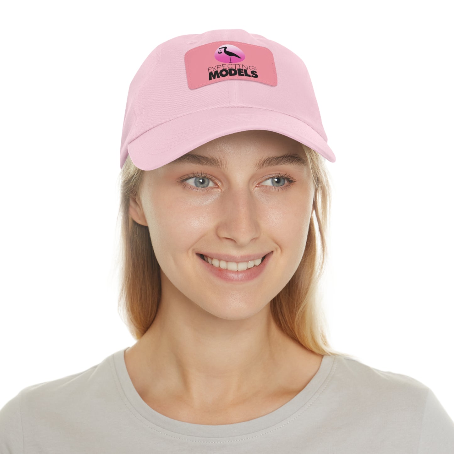 Stylish Dad Hat with Leather Patch for Expecting Models, Trendy Cap, Gift for Expecting Parents, Casual Headwear, Unisex Fashion