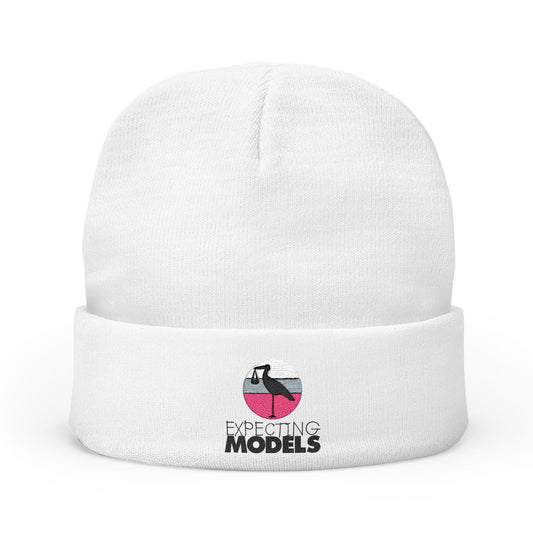 Stylish Knit Beanie with 'Expecting Models' Embroidery, Fashion Beanie, Winter Hat, Cool Gift for Trendsetters, Casual Accessory
